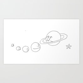 Smiling Solar System Art Print
