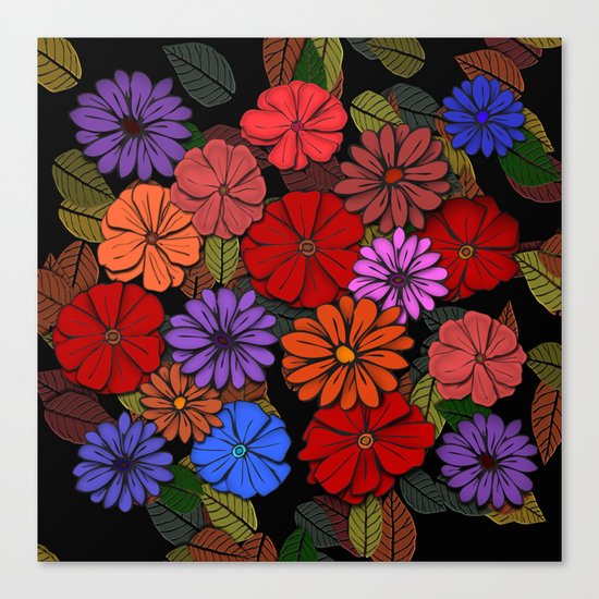 Abstract #393 Flower Power #4 Canvas Print