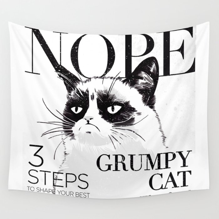 Grumpy the cat Wall Tapestry