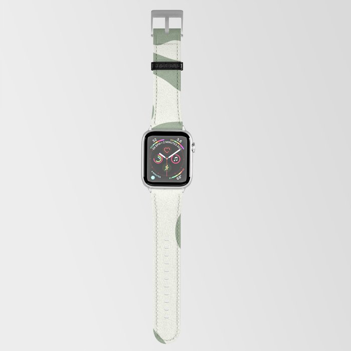 Earthy Abstract Wavy Sage Green Scandinavian Modern Pattern Apple Watch Band