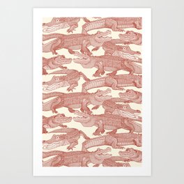just alligators paprika Art Print