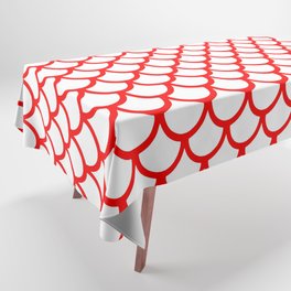 Scales (Red & White Pattern) Tablecloth