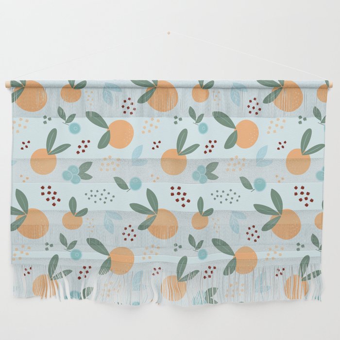 Oranges and Blueberries Wall Hanging