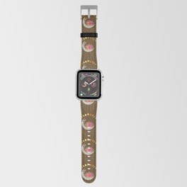 Moon dreamcatcher with pink lotus and leaves Apple Watch Band