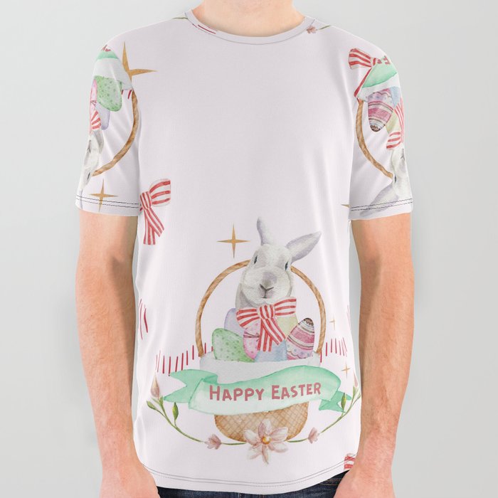 Happy Easter Bunny Collection All Over Graphic Tee