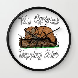 Funny Sleepy Sloth Nightgown - My Official Napping   Wall Clock