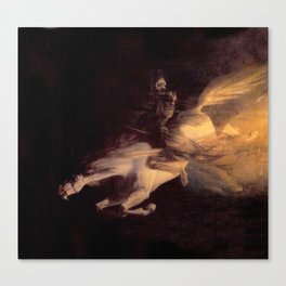  Death on a Pale Horse La Mort sur un cheval pâle - Édouard Ravel de Malval Canvas Print