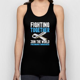 Fighting Together Pearl Ribbon World Awareness Pneumonia Unisex Tank Top