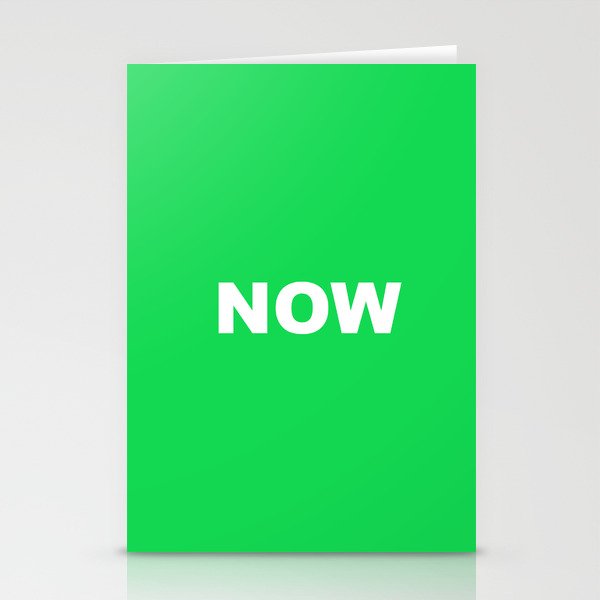 NOW BRIGHT FOREST GREEN COLOR Stationery Cards