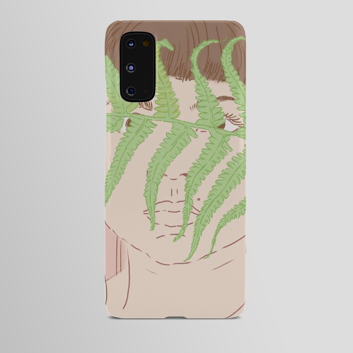 leaf on the face Android Case