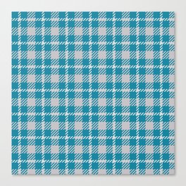 Cool Blue Tartan Plaid  Canvas Print