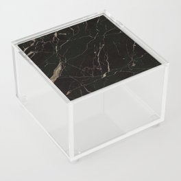 Gilded Black Marble Cracked Marmer Acrylic Box