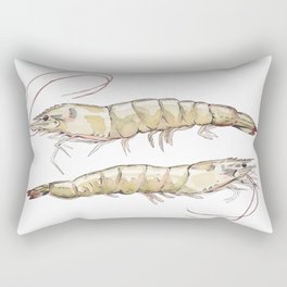 Seeing Double Shrimp Rectangular Pillow