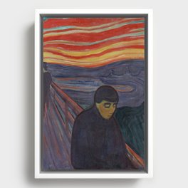 Edvard Munch - Despair 1894 Framed Canvas