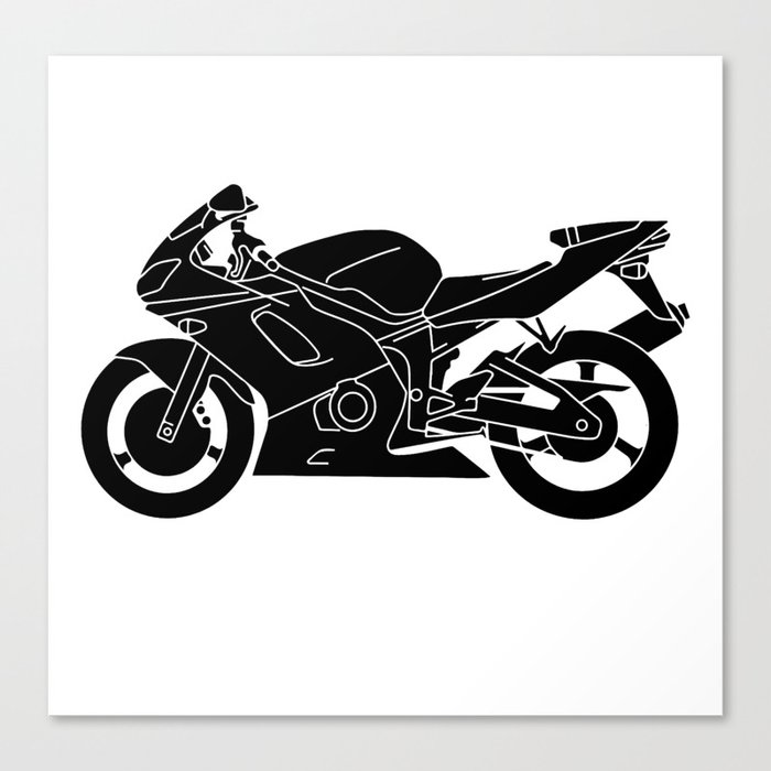 Motorcycle Silhouette. Canvas Print