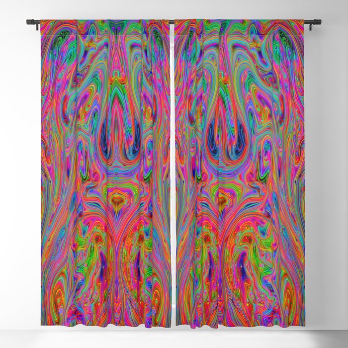Psychedelic Spill 25 Blackout Curtain