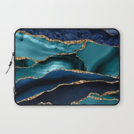 Ocean Blue Mermaid Marble Laptop Sleeve