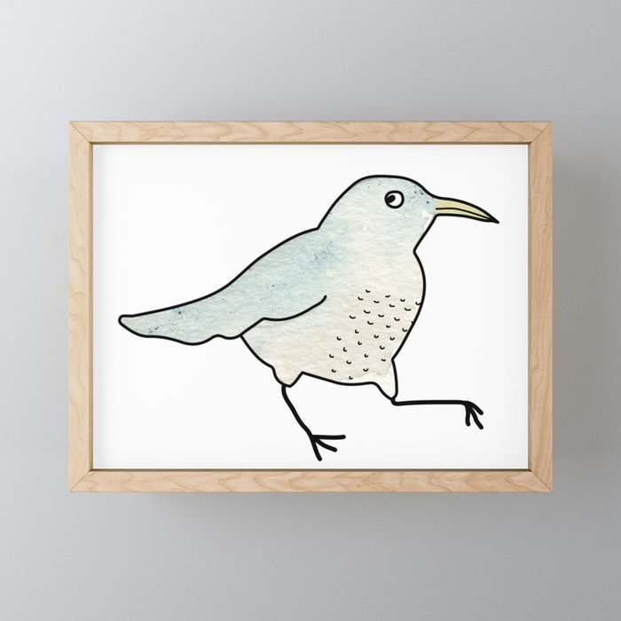 birds outside my window Framed Mini Art Print