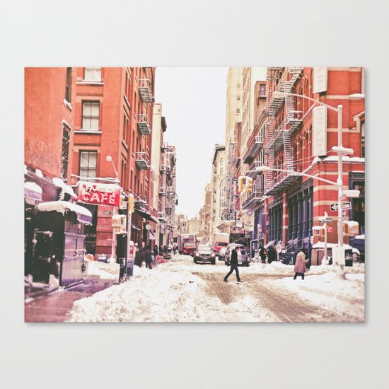New York City Snow Soho Canvas Print