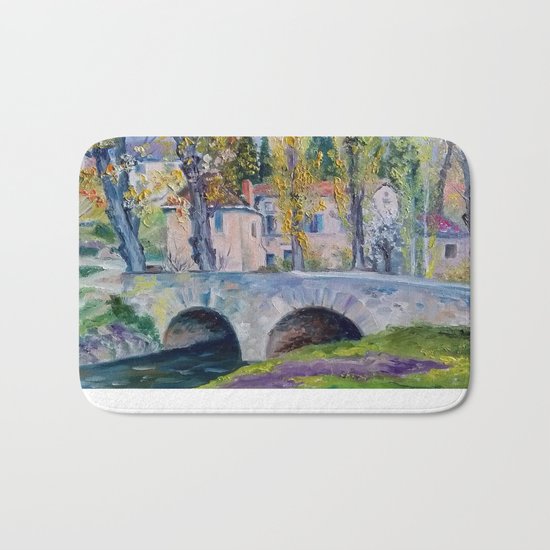 The bridge across the river Bath Mat