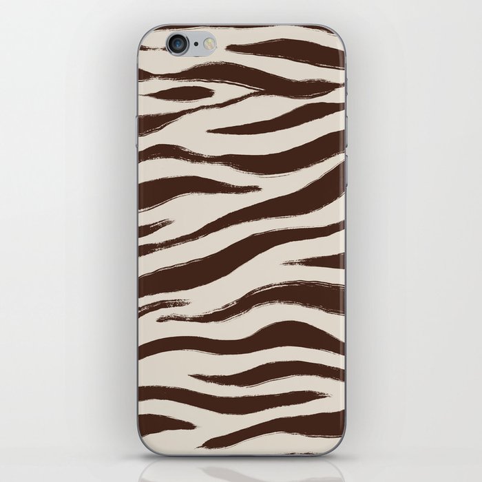 Elegant Earthy Zebra Animal Print Boho iPhone Skin