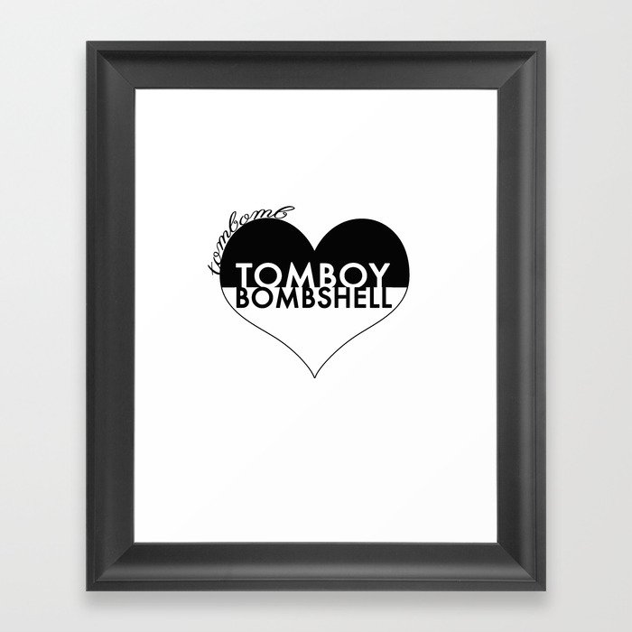 TOMBOY HEART BOMBSHELL Framed Art Print