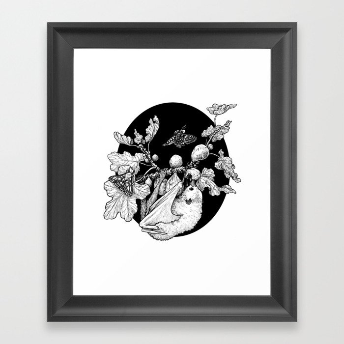 Fig Tree and the Fruit Bat Framed Art Print