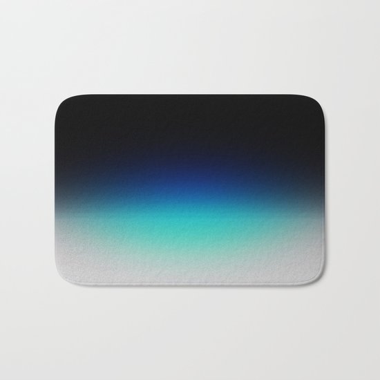 Blue Gray Black Ombre Bath Mat