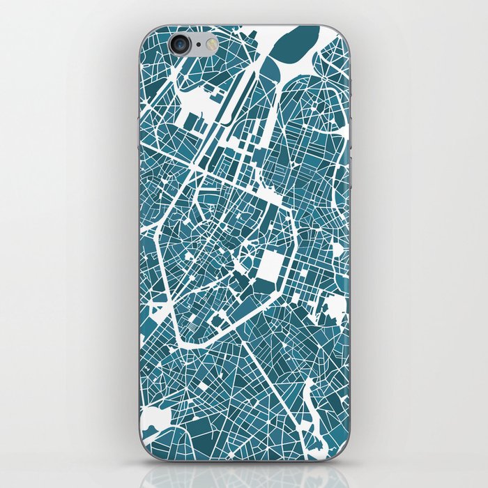 Brussels City Map I iPhone Skin