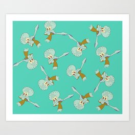 Squidward Art Prints For Any Decor Style Society6