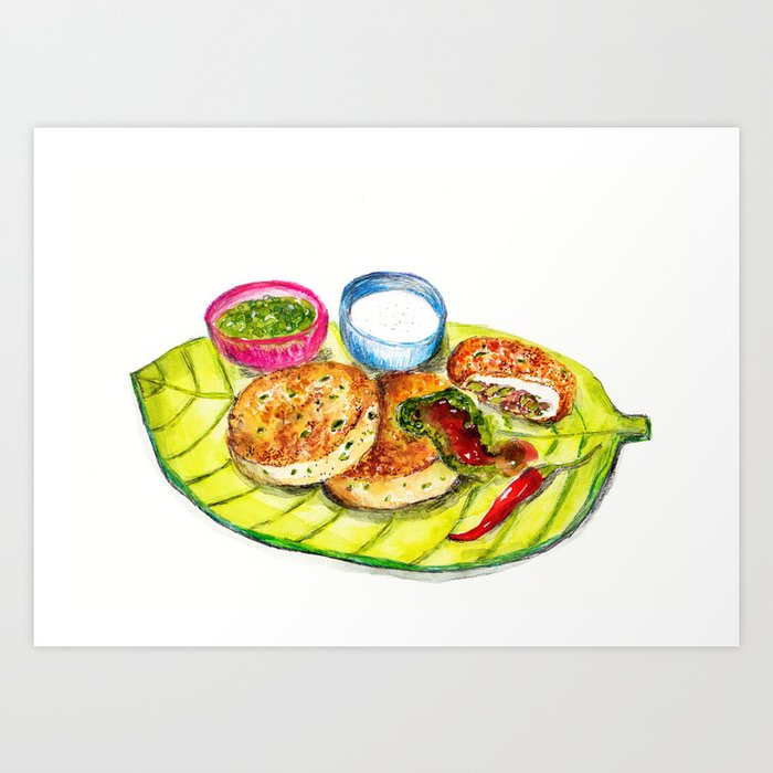 Aloo Tikki (Indian Street Food series) Art Print