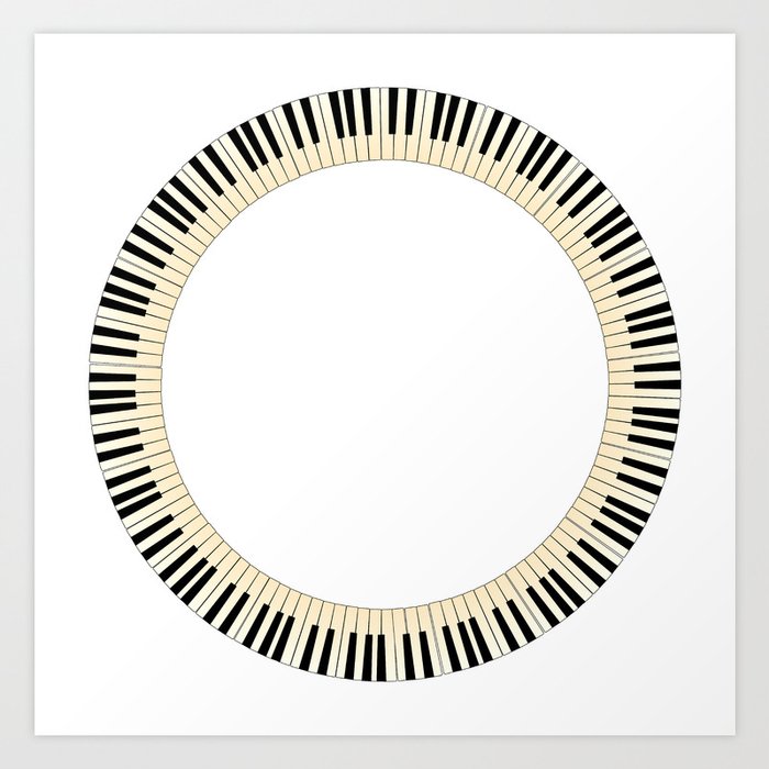 Pianom Keys Circle Art Print