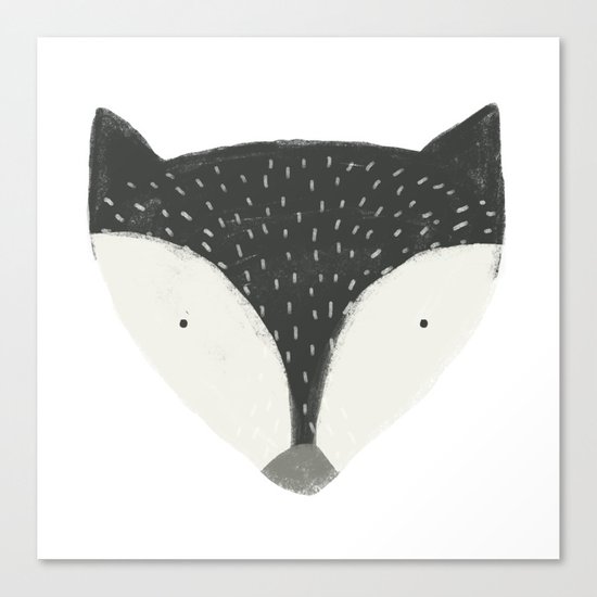 fox in black Canvas Print