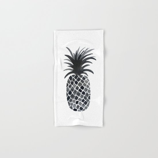 Black and White Pineapple Hand & Bath Towel
