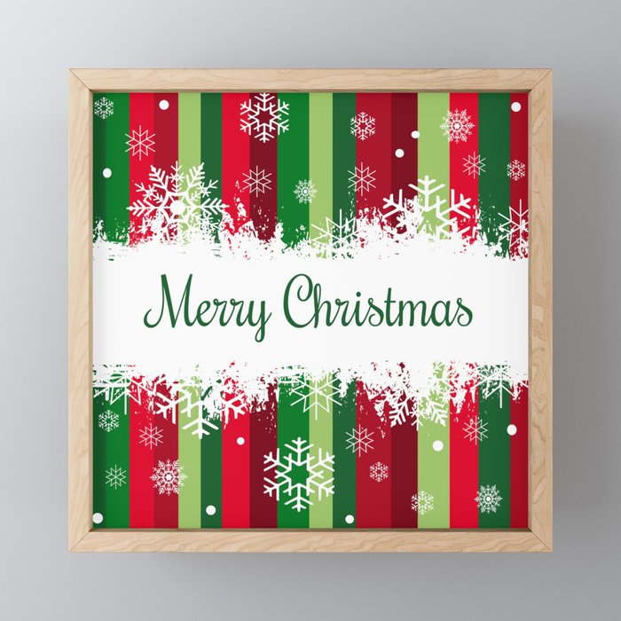 Merry Christmas Framed Mini Art Print By Society6comanastasia Society6