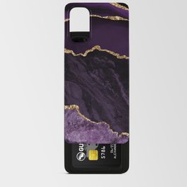 Purple and Gold Agate Android Card Case