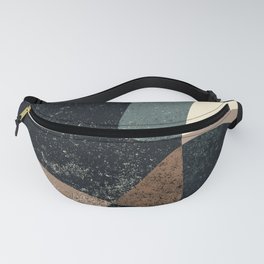 Clay Shapes Black, Teal and Offwhite Fanny Pack