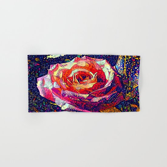 Jeweled Rose Hand & Bath Towel