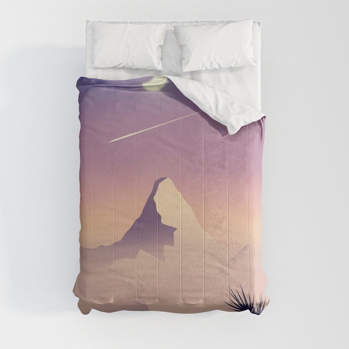 Mount Assiniboine Canada travel poster Comforter