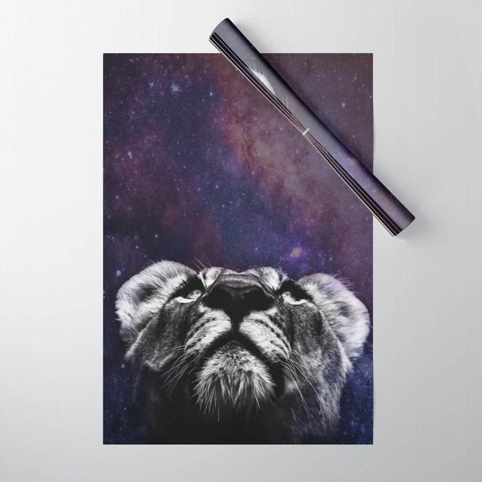 Galaxy Lion Wrapping Paper