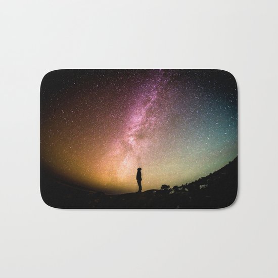 silhouette man stars Bath Mat