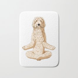 Meditating Labradoodle Dog Bath Mat