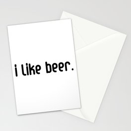 I Like Beer Stationery Card
