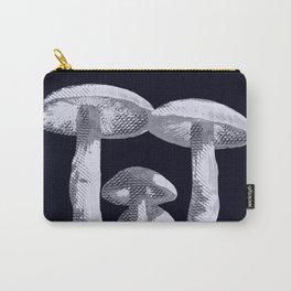 Black White Mushroom Midnight Carry-All Pouch