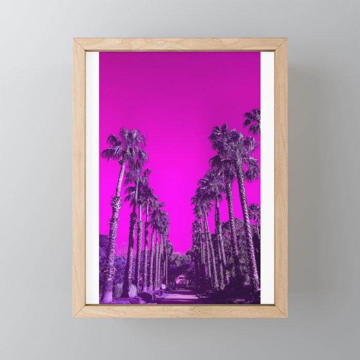 Alien Palm Trees Framed Mini Art Print