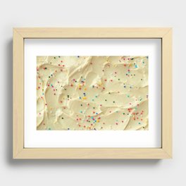 Vanilla Cake Frosting & Sprinkles  Recessed Framed Print