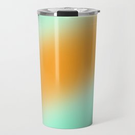 Orange And Green Aura Gradient Ombre Sombre Abstract  Travel Mug