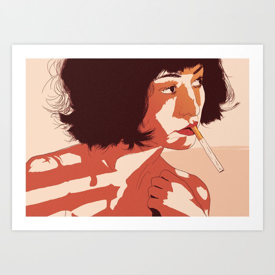 Smoke break Art Print