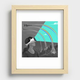 "Living is easy with eyes closed' Recessed Framed Print