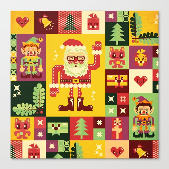 Christmas Geometric Pattern No. 1 Canvas Print